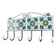 Turquoise Ceramic Flower Tile Wall Hook Online